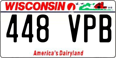 WI license plate 448VPB