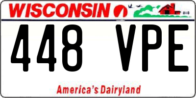 WI license plate 448VPE