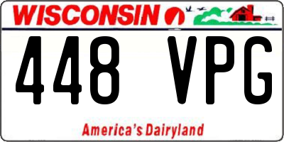 WI license plate 448VPG