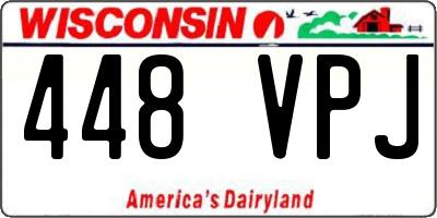 WI license plate 448VPJ