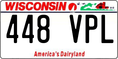 WI license plate 448VPL