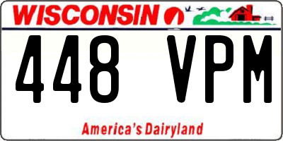 WI license plate 448VPM