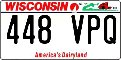 WI license plate 448VPQ