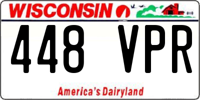WI license plate 448VPR