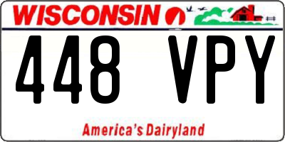 WI license plate 448VPY