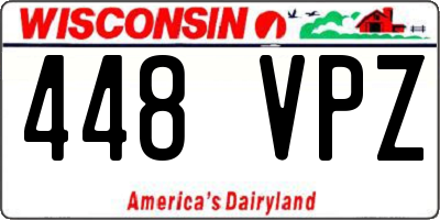 WI license plate 448VPZ