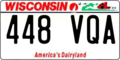 WI license plate 448VQA