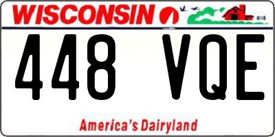 WI license plate 448VQE