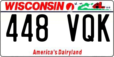 WI license plate 448VQK