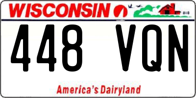 WI license plate 448VQN