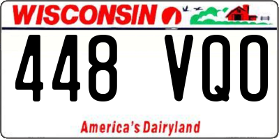 WI license plate 448VQO