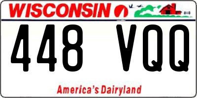 WI license plate 448VQQ