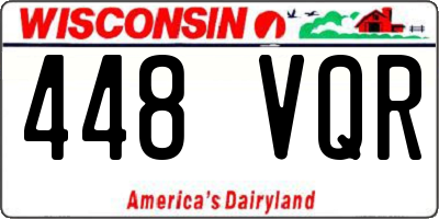WI license plate 448VQR