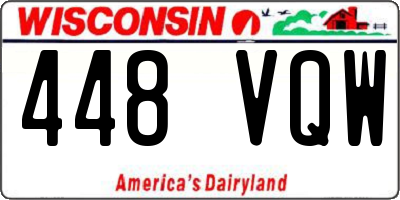 WI license plate 448VQW