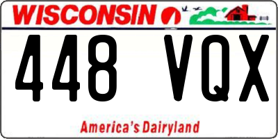 WI license plate 448VQX