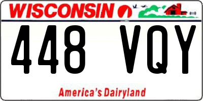 WI license plate 448VQY