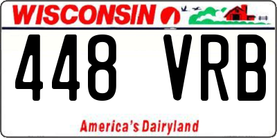 WI license plate 448VRB