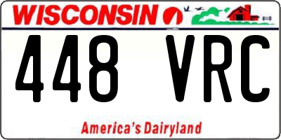 WI license plate 448VRC