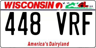 WI license plate 448VRF