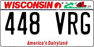 WI license plate 448VRG