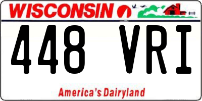 WI license plate 448VRI