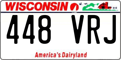 WI license plate 448VRJ