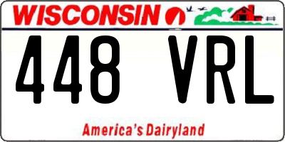 WI license plate 448VRL