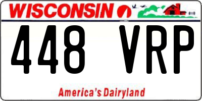 WI license plate 448VRP