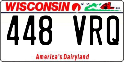WI license plate 448VRQ