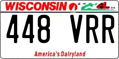 WI license plate 448VRR