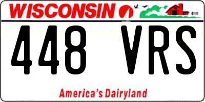 WI license plate 448VRS