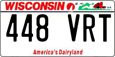 WI license plate 448VRT