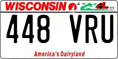 WI license plate 448VRU