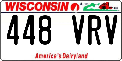 WI license plate 448VRV