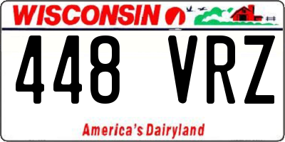 WI license plate 448VRZ