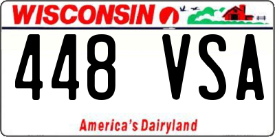 WI license plate 448VSA
