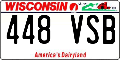 WI license plate 448VSB