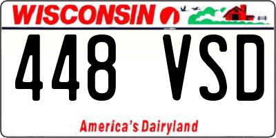 WI license plate 448VSD