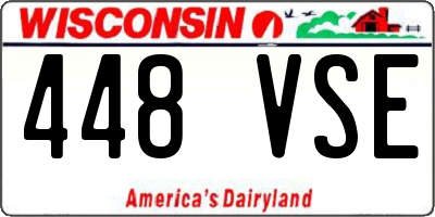 WI license plate 448VSE