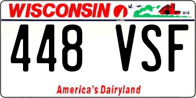 WI license plate 448VSF