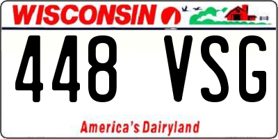 WI license plate 448VSG