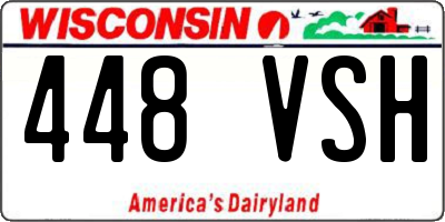 WI license plate 448VSH