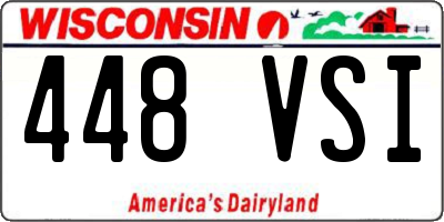 WI license plate 448VSI