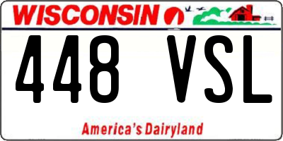WI license plate 448VSL