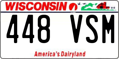 WI license plate 448VSM