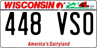 WI license plate 448VSO