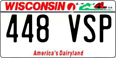 WI license plate 448VSP