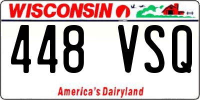 WI license plate 448VSQ
