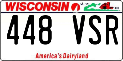 WI license plate 448VSR