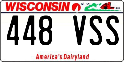 WI license plate 448VSS